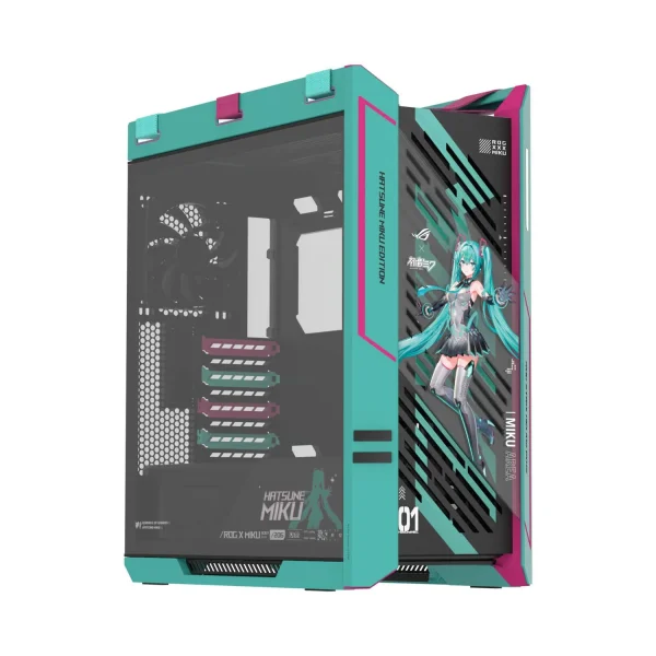 ASUS ROG Strix Helios II Gaming Case, 4 Fans Included - Hatsune Miku Edition