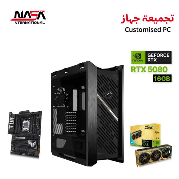 Gaming PC AMD Ryzen 7 9800X3D, 32GB DDR5 RAM, 2TB NVMe M.2 SSD, ASUS Astral RTX 5080 16GB Dahabi Edition, Windows 11 Pro Original.