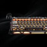GravaStar Mercury K1 Pro Wireless Gaming Keyboard, 75% Layout, Mechanical Switches, Windows & Mac Compatible - CyberFlare