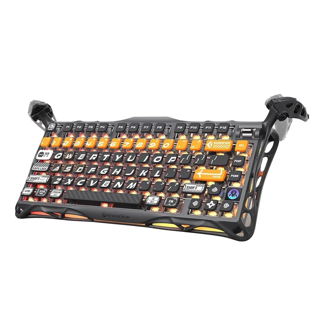 GravaStar Mercury K1 Pro Wireless Gaming Keyboard, 75% Layout, Mechanical Switches, Windows & Mac Compatible - CyberFlare