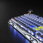 GravaStar Mercury K1 Pro Wireless Gaming Keyboard, 75% Layout, Mechanical Switches, Windows & Mac Compatible - Interstellar Silver