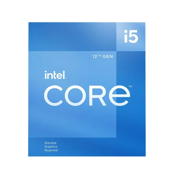 Intel Core i5-12400F 12th Gen Processor, 6 Cores, 12 Threads, Up to 4.4GHz Turbo Boost, 18MB Cache, LGA1700 Socket, (OEM)