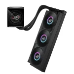 ASUS ROG Strix LC IV 360 ARGB LCD CPU Liquid Cooler, 360mm AIO, Customizable LCD Display, ARGB Lighting - Black
