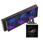 ASUS ROG Strix LC IV 360 ARGB LCD CPU Liquid Cooler, 360mm AIO, Customizable LCD Display, ARGB Lighting - Black