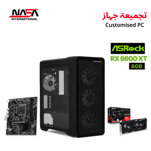ASRock Challenger Radeon RX 6600 XT 8GB Gaming PC, Intel Core i5-12400F, MSI PRO H610M-S D4