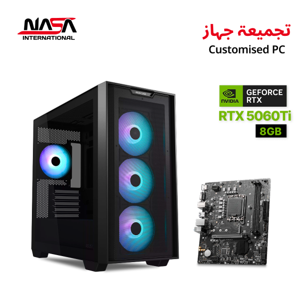 GeForce RTX 5060 Ti 8GB Gaming PC, Intel Core i5-14400F, MSI PRO H610M-E
