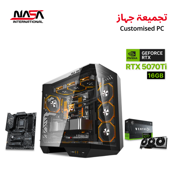 MSI Ventus GeForce RTX 5070 Ti 16GB Gaming PC, AMD Ryzen 7 9800X3D, MSI X870E Gaming Plus WiFi, 32GB DDR5 RAM