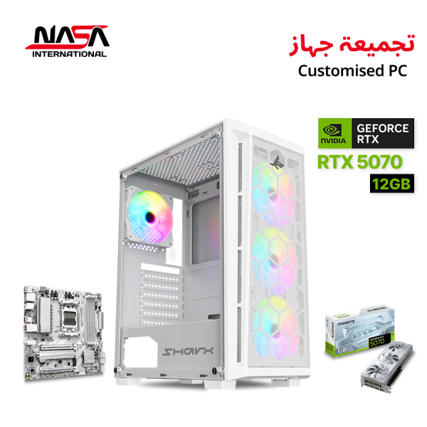 Gigabyte Eagle GeForce RTX 5070 12GB White Gaming PC, AMD Ryzen 7 9700X, Gigabyte B850M DS3H ICE