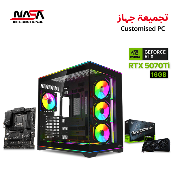 MSI Shadow 3X GeForce RTX 5070 Ti 16GB Gaming PC, Intel Core i7-14700F, MSI PRO Z790-P WiFi