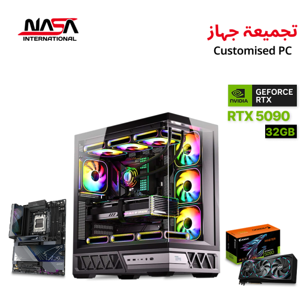 AORUS MASTER GeForce RTX 5090 32GB Gaming PC, AMD Ryzen 9 9950X3D, Gigabyte X870E AORUS MASTER X3D, Windows 11 Pro (Original)