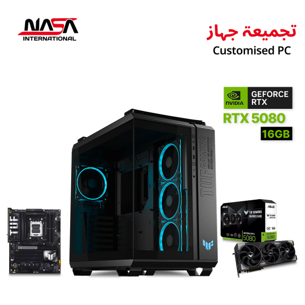 ASUS TUF GeForce RTX 5080 16GB Gaming PC, AMD Ryzen 7 9850X3D, ASUS TUF X870-PLUS WiFi, 32GB DDR5 RAM, Windows 11 Pro (Original)