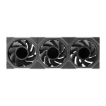 LIAN LI UNI FAN TL FLEX Reverse-Blade Wireless LCD 120mm ARGB Case Fans – 3-Pack with 1.8" LCD Display, Black