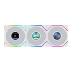 LIAN LI UNI FAN TL FLEX Wireless LCD 120mm ARGB Case Fans – 3-Pack with 1.8" LCD Display, White