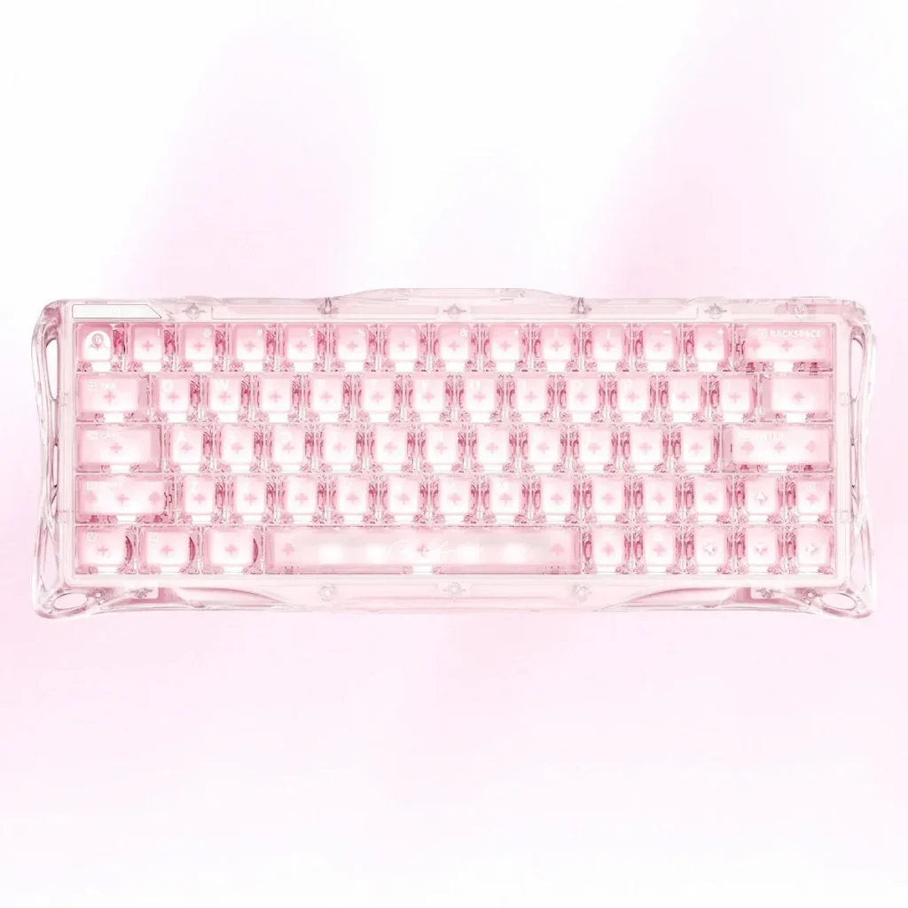 GravaStar Mercury V60 60% Hall Effect Magnetic Gaming Keyboard – Crystal Rose Edition
