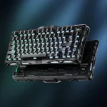 GravaStar Mercury V75 75% Hall Effect Magnetic Gaming Keyboard – Stealth Black, RGB Backlit, Adjustable Magnetic Switches, USB-C Wired
