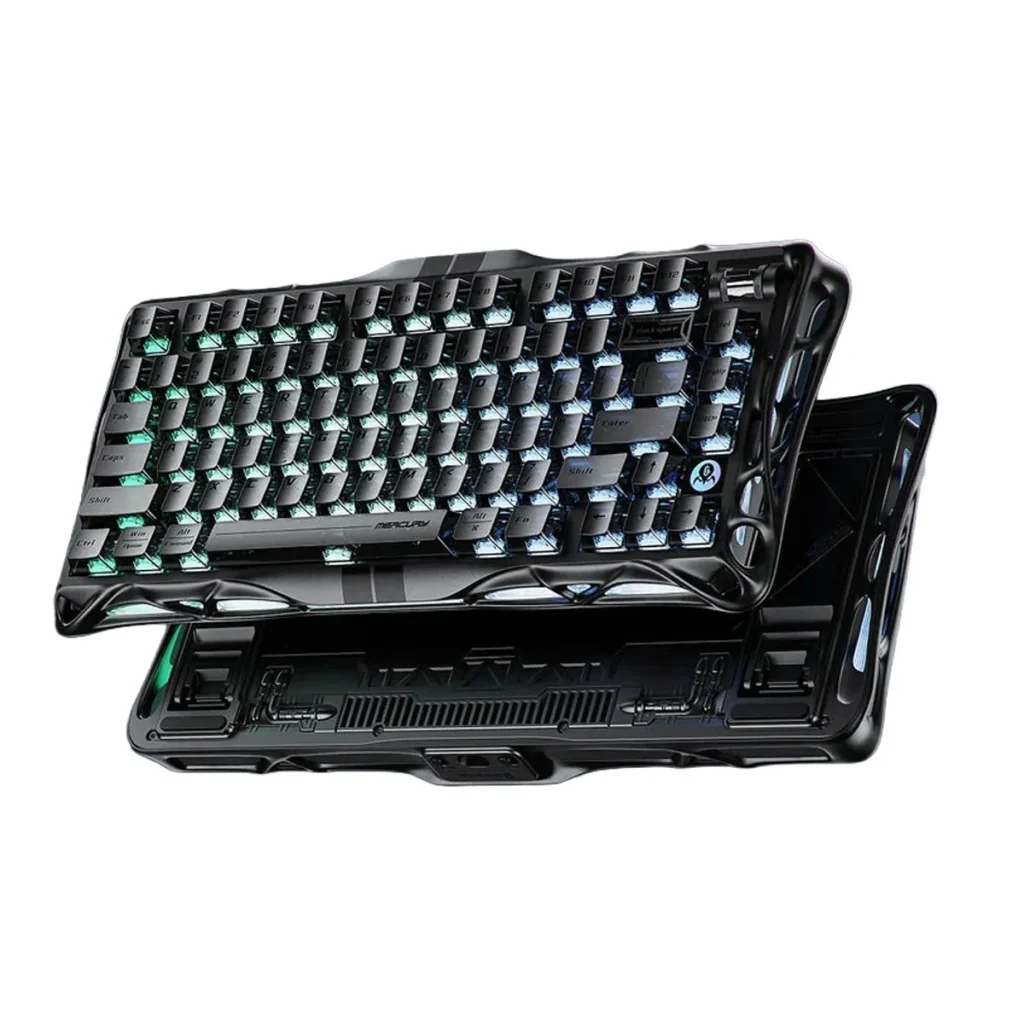 GravaStar Mercury V75 75% Hall Effect Magnetic Gaming Keyboard – Stealth Black, RGB Backlit, Adjustable Magnetic Switches, USB-C Wired