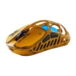 GravaStar Mercury X Pro Special Edition Gaming Mouse – Battle Worn Yellow, Magnesium Alloy Frame, Tri-Mode Wireless, Bluetooth & USB-C Wired