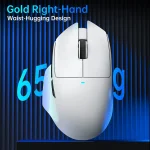 ATTACK SHARK V6 Tri-Mode Wireless Gaming Mouse – White, 25,000 DPI, 1KHz Polling Rate, Magnetic Charging Dock