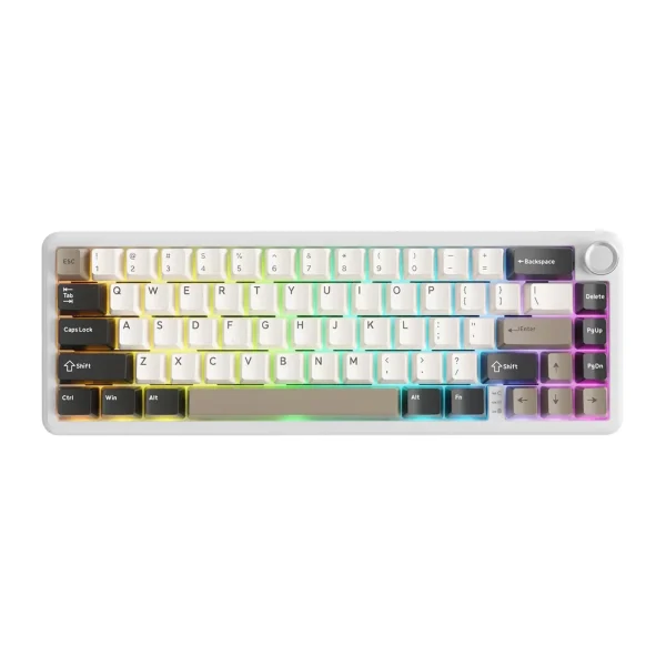 ATTACK SHARK X66 60% Wireless Mechanical Gaming Keyboard – Cheese White