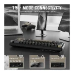 ATTACK SHARK X66 60% Wireless Mechanical Gaming Keyboard – Star Black, Strawberry Linear Switches