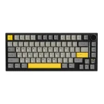 ATTACK SHARK X820 Ultra 75% RGB Tri-Mode Mechanical Gaming Keyboard – Starry Black, Shark Switches, Hot-Swappable PBT Keycaps, Wireless/Bluetooth/USB-C (ARABIC)