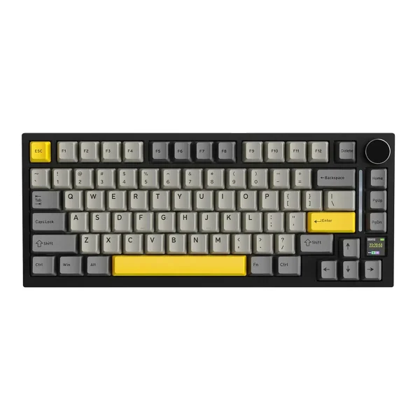 ATTACK SHARK X820 Ultra 75% RGB Tri-Mode Mechanical Gaming Keyboard – Starry Black, Shark Switches, Hot-Swappable PBT Keycaps, Wireless/Bluetooth/USB-C (ARABIC) ATTACK SHARK X820 Ultra 75% RGB Tri-Mode Mechanical Gaming Keyboard – Starry Black, Shark Switches, Hot-Swappable PBT Keycaps, Wireless/Bluetooth/USB-C (ARABIC)
