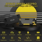ATTACK SHARK X85 Pro 75% Tri-Mode Mechanical Gaming Keyboard – Starry Black, Blueberry Linear Switches - ARABIC
